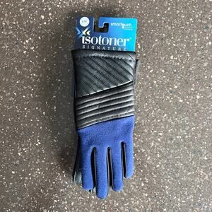 Isotoner Signature Leather Gloves SmartTouch Touch Screen Technology Womens S/M